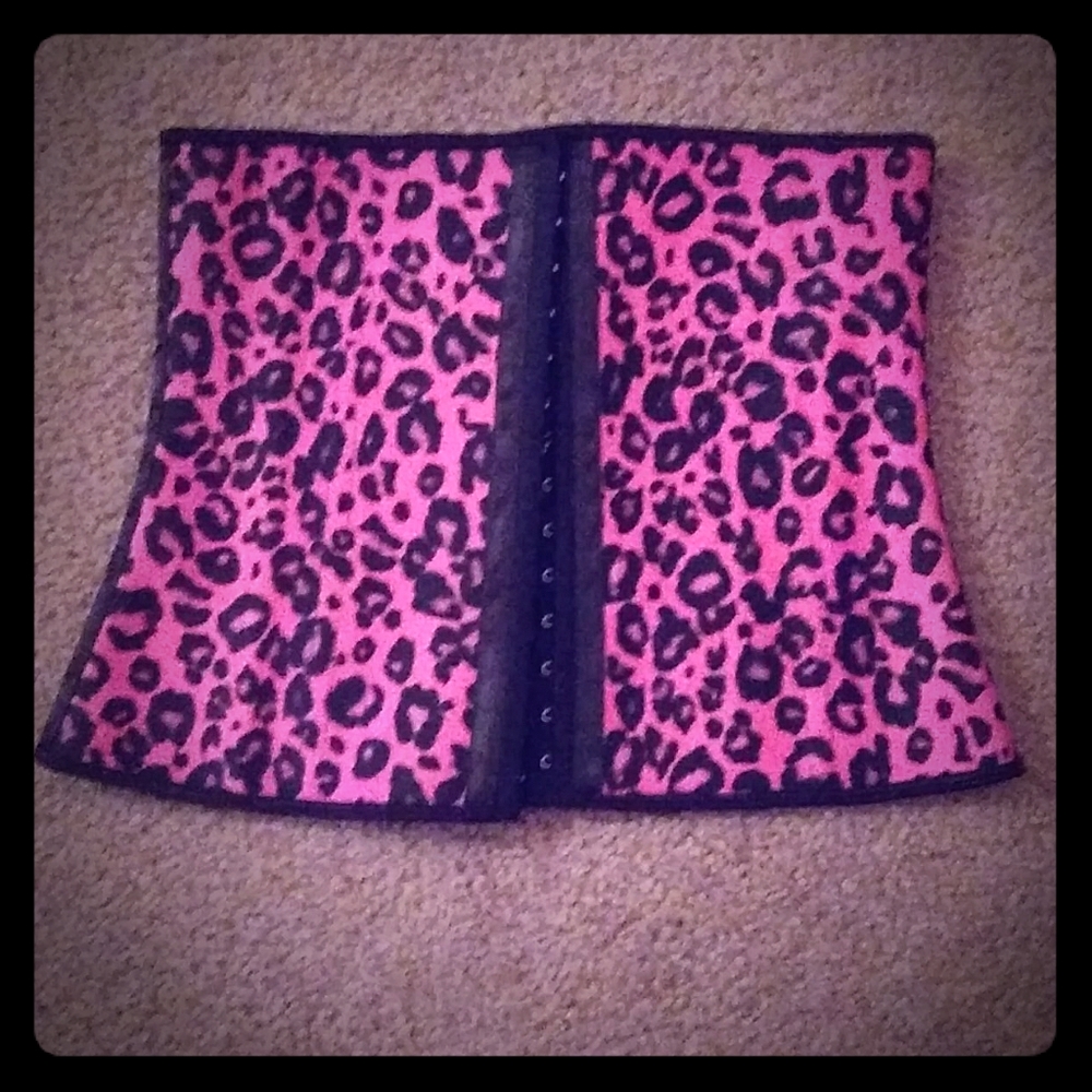 Leopard Pink Women Waist Training Latex